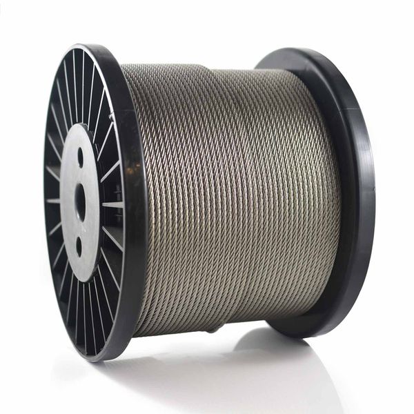 Cabo De Aço Galvanizado Alma de Fibra 3,2 Mm 1/8 6X7 ROLO 500MTS