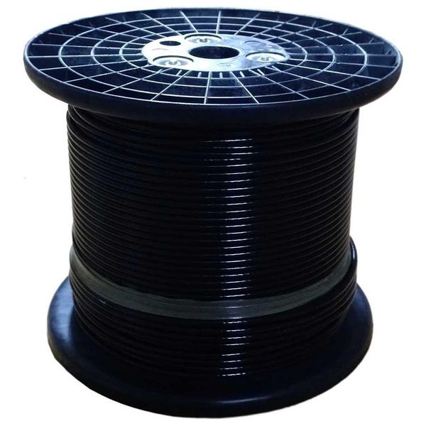 CABO De AçO 1/8 AF GALV. TRD. 6X19 PLAST.PRETO ACADEMIA RL 500MT