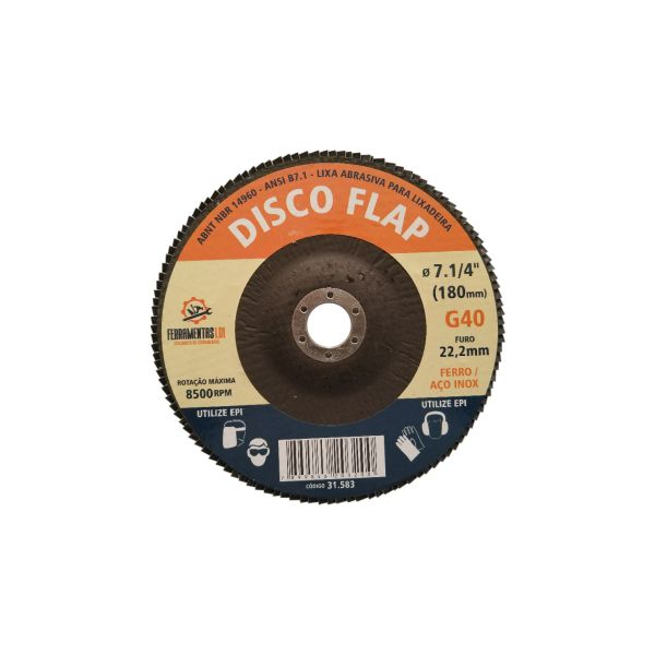 LIXA FLAP DISC 180X22 G 60 ZIRCONADO LDI