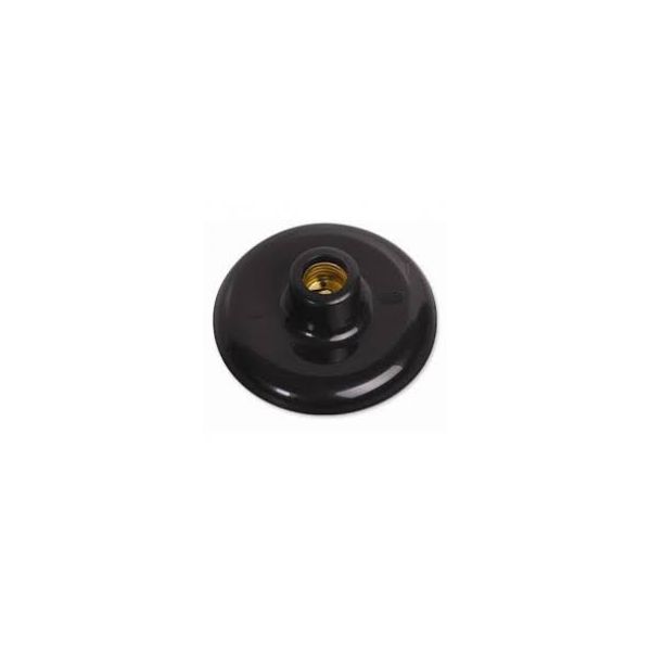 PLAFON PLASTICO PRETO BOCAL LATAO-PORCELANA 100W 18081 ILUMI