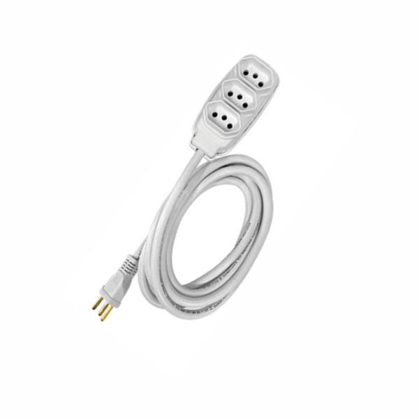 EXTENSAO ELETRICA 3MT CABO REDONDO 20A 250V PT 169998 ILUMI