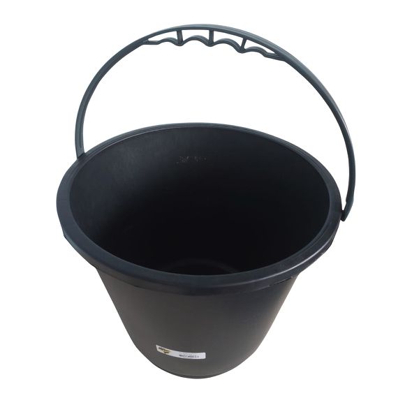 BALDE PLASTICO PRETO P/PEDREIRO 12L REFORCADO LDI