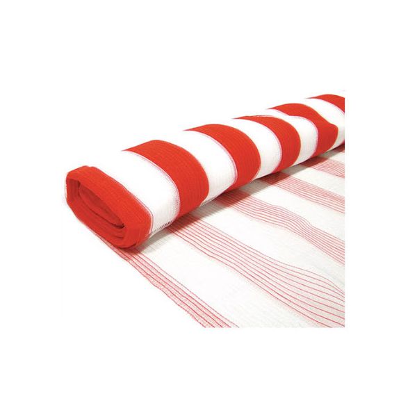 TELA TAPUME LARANJA/BRANCA GUARDA CORPO 1,20X50MT NYLON