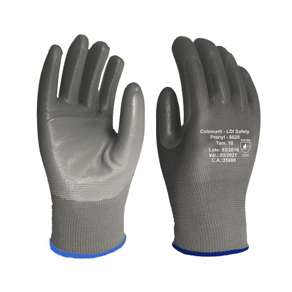 LDI LUVA PRONYL MOD:8020-10(GG) POLIAMIDA C/R NITRILICO CA 42406