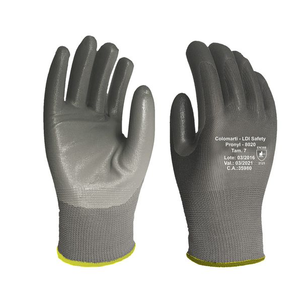 LDI LUVA PRONYL MOD:8020- 7(P) POLIAMIDA C/R NITRILICO CA 42406