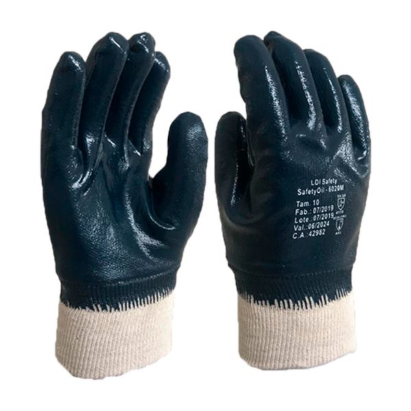 Luva de Segurança Safety Oil de Malha 6020M LDI SAFETY 10(GG) CA 42982