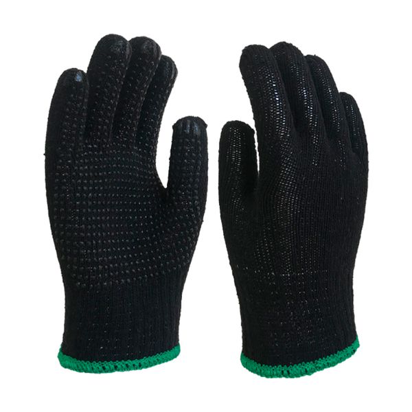  Luva De Algodão Pigmentada Tricotada Preta 3 Fios LDI SAFETY