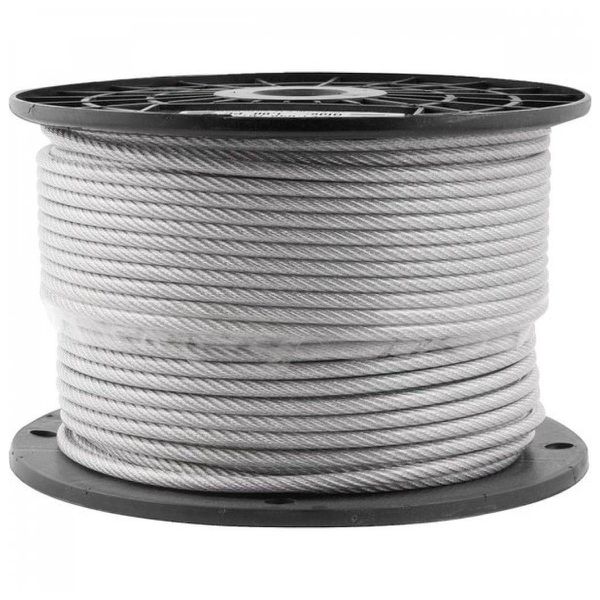 CABO AÇO PLASTIFICADO INCOLOR 3/32 AF GALVANIZADO TRD. 6X7 ROLO 100MTS