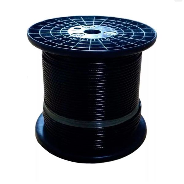 CABO AÇO PLASTIFICADO PRETO 5/32 AF GALVANIZADO TRD. 6X7 RL 100MT