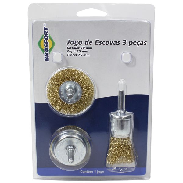 ESCOVA ACO KIT 3PÇS 7269 BRASFORT