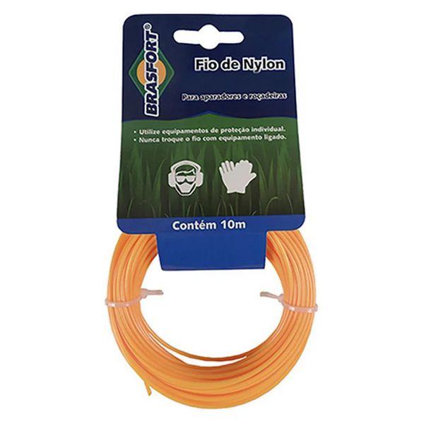 LINHA DE NYLON REDONDO 3,00MM C10M P/ROCADEIRA 7536 BRASFORT