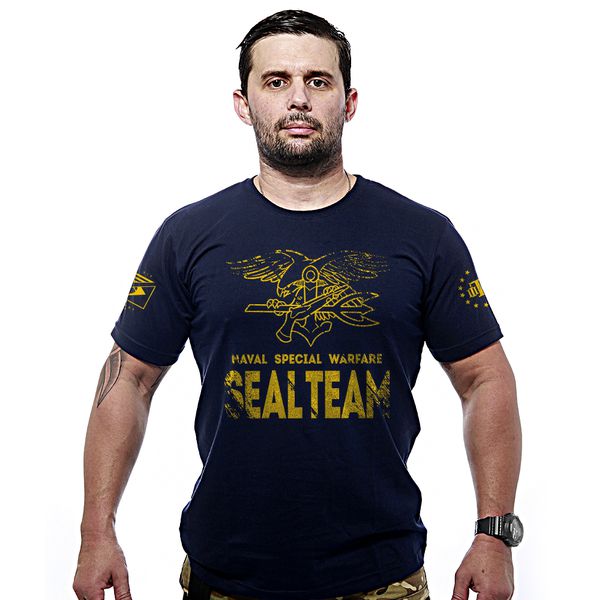 Camiseta Navy Seal Team Especial Warfare Azul