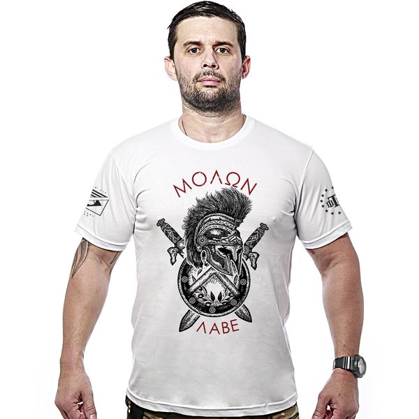 Camiseta Militar Molon Labe Branca