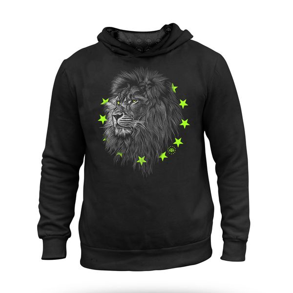 Casaco de Moletom Capuz Masculino Concept Line Leões Andam Com Leões Team Six.