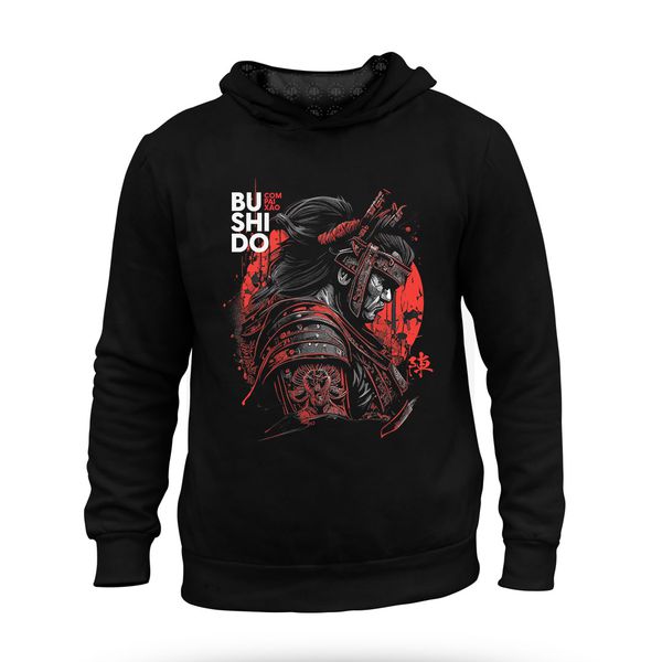 Casaco de Moletom Masculino com capuz Bushido Compaixão Team Six
