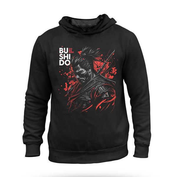 Casaco de Moletom Masculino com capuz Bushido coragem Team Six