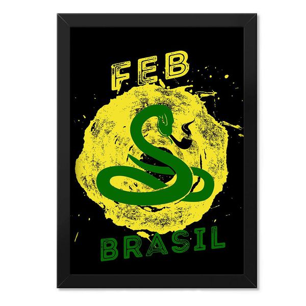 Poster com Moldura Militar FEB Brasil