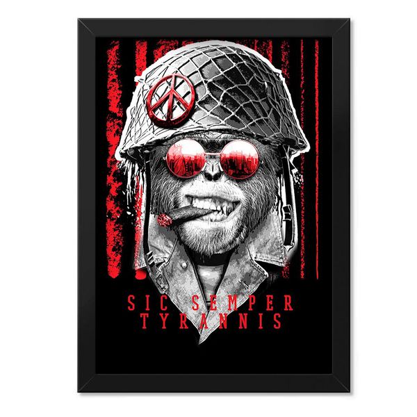 Poster com Moldura Militar Sic Semper Tyrannis