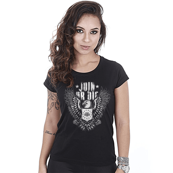 Camiseta Baby Look Feminina Concept Line Team Six Join Or Die