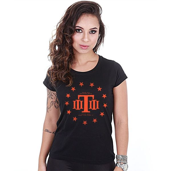 Camiseta Baby Look Feminina Concept Line Team Six Tactical Hurricane Wear