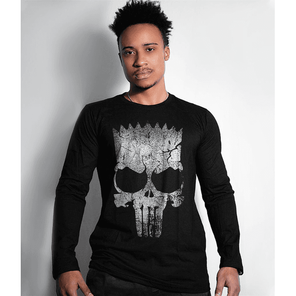 Camiseta Manga Longa Punisher Bart