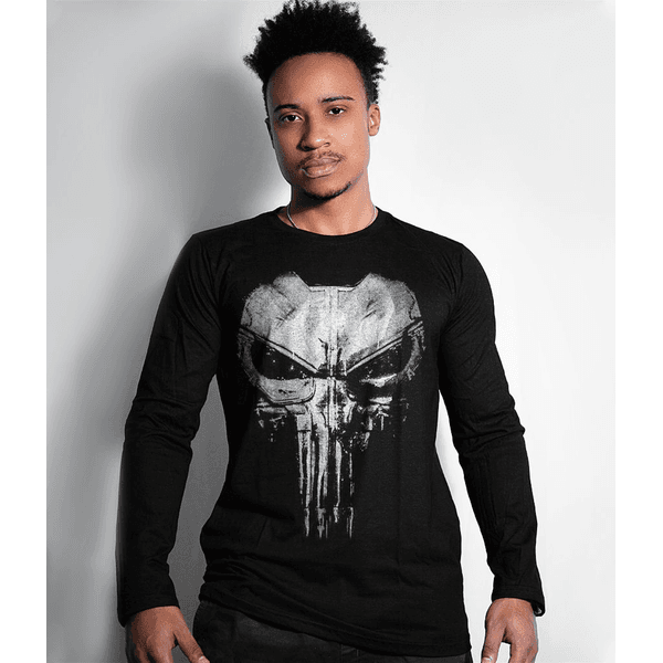 Camiseta Manga Longa Punisher Plate