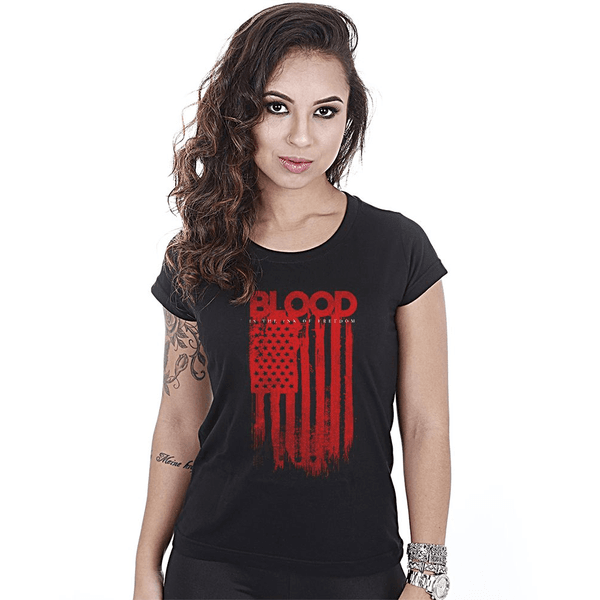 Camiseta Militar Baby Look Feminina Blood