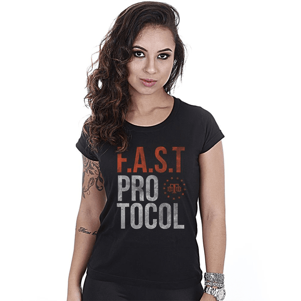 Camiseta Militar Baby Look Feminina Fast Protocol Team Six