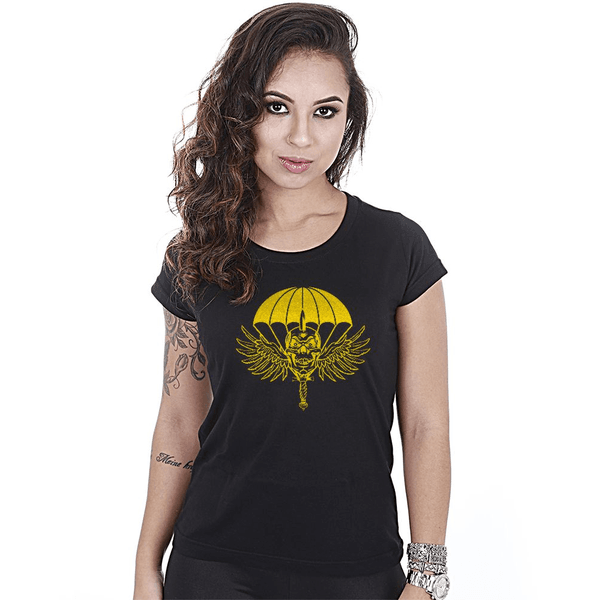 Camiseta Militar Baby Look Feminina PARA-SAR