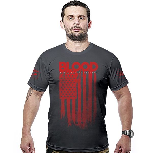 Camiseta Militar Blood Is The Ink Of Freedom Hurricane Line