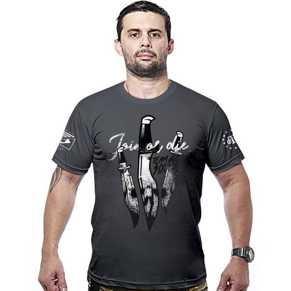 Camiseta Militar Concept Line Team Six Tactical Knife Join Or Die Hurricane