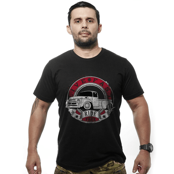 Camiseta Old Car Pickup Live Fast