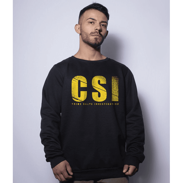 Casaco Básico Masculino de Moletom CSI Team Six 