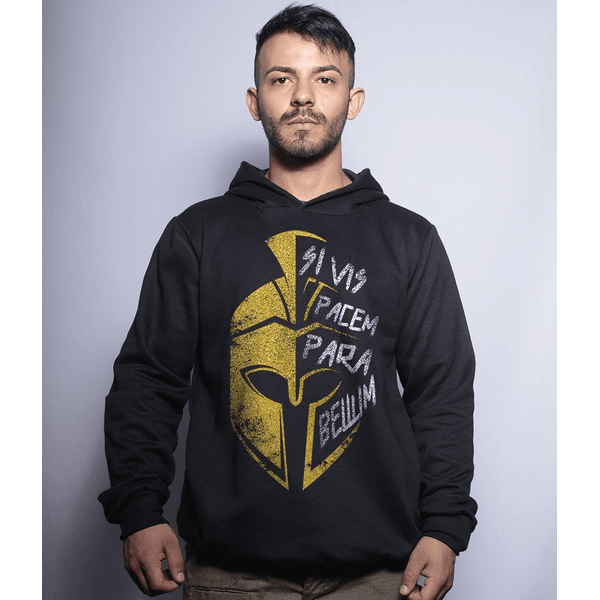 Casaco Militar Com Capuz Si Vis Pacem Para Bellum Sparta