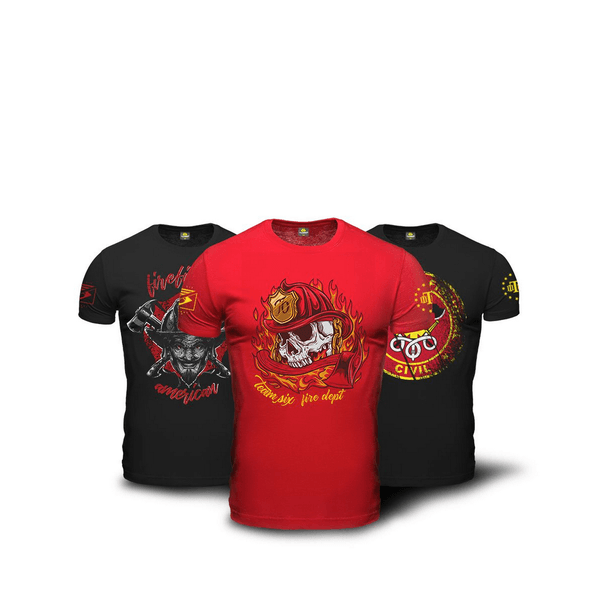 Kit 3 Camisetas Bombeiro Firefighter