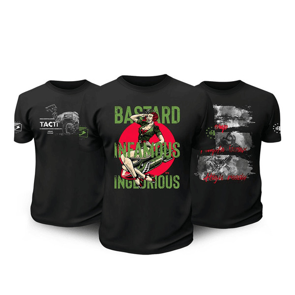 Kit 3 Camisetas Militares Tactical Fritz Bastard Temple Team Six