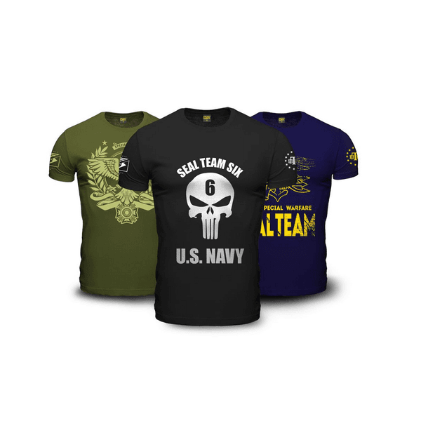 Kit Combat 3 Camisetas Militares Masculinas