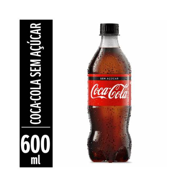REFRIGERANTE 600ML COCA COLA ZERO PET UN