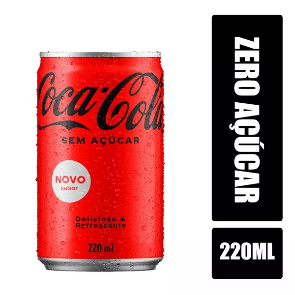 REFRIGERANTE 220ML COCA COLA ZERO LATA UN