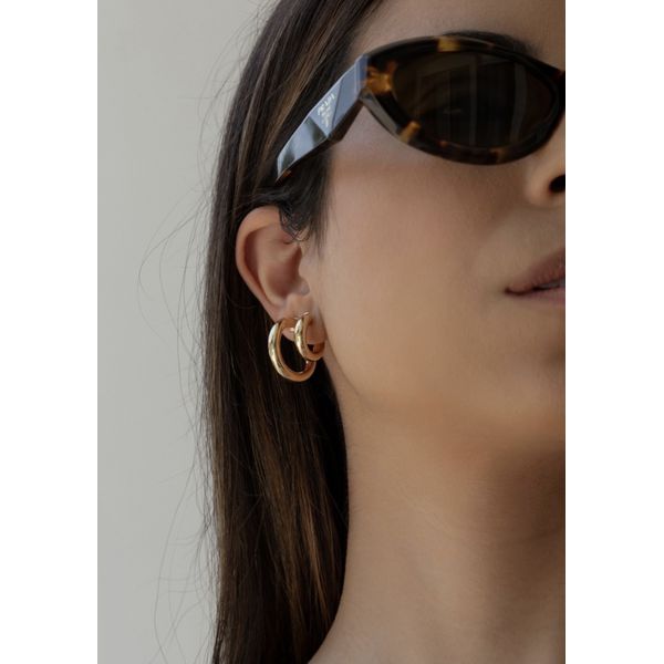 Brinco Argola Tubo P Ouro