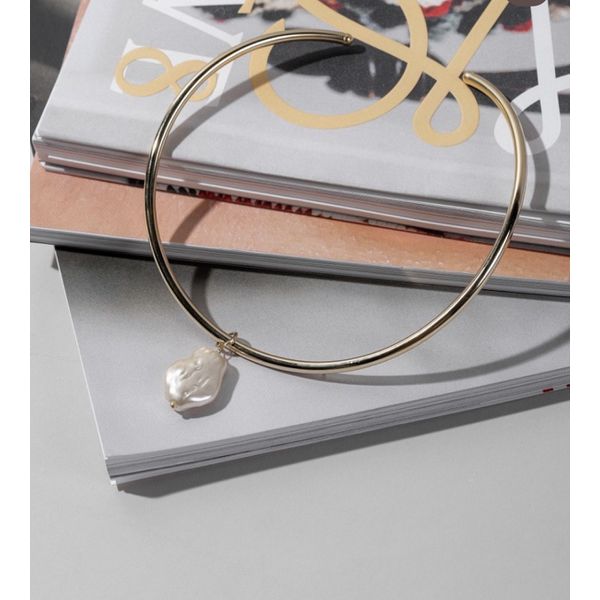 Choker Aro Pérola Ouro