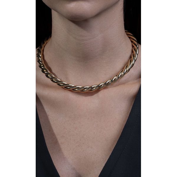 Choker Aro Torcida Máxi Ouro