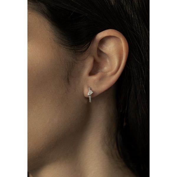 Brinco Argola Cravejada Prata 925