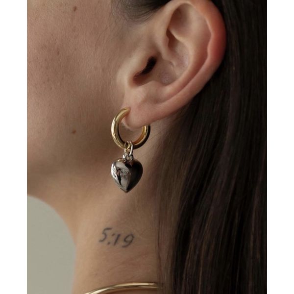 Brinco Argola Coração Mix de Banhos