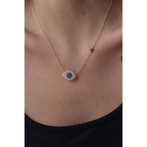 Colar Olho Grego Cravejado 