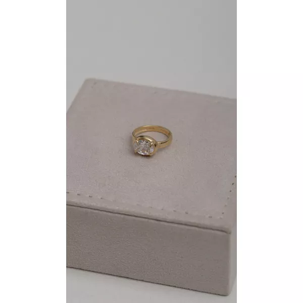 Anel Dedinho Prata 925 Banho de Ouro