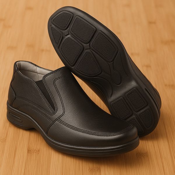 Sapato Social Masculino em Couro Linha Conforto com Sola Antiderrapante