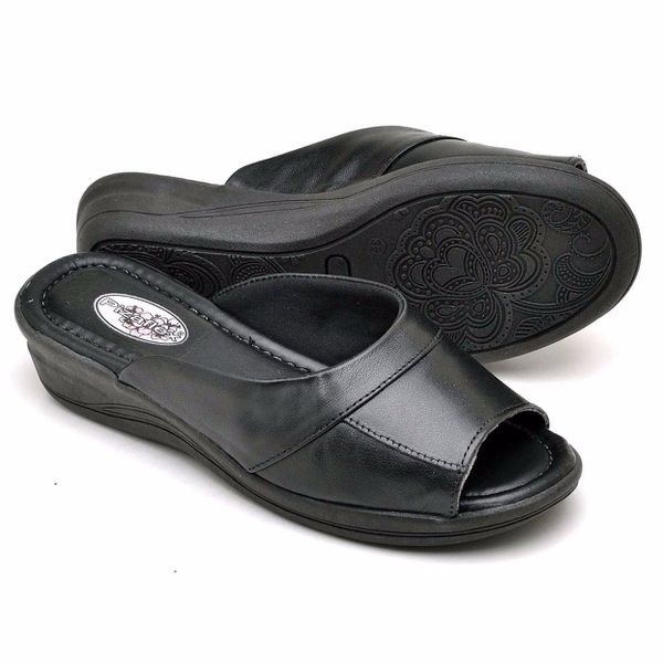 Tamanco Couro Senhora Chinelo Calçado Feminino Anatômico 