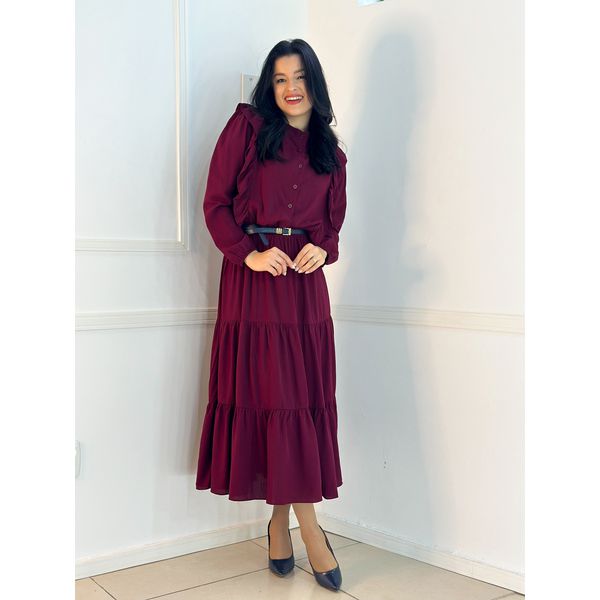 Vestido Mariah Bordô