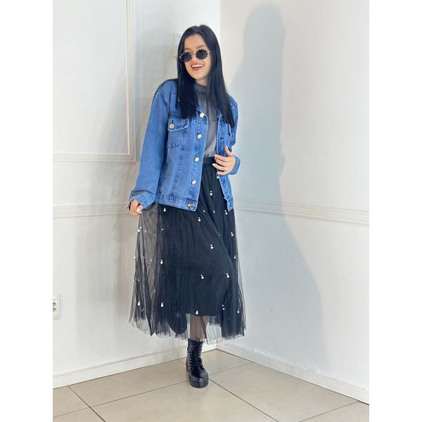Jaqueta Jeans Escura 